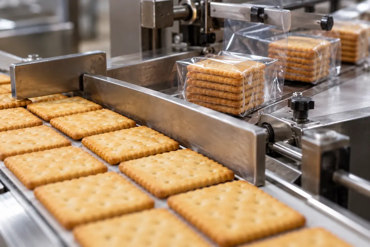 Cracker packaging line