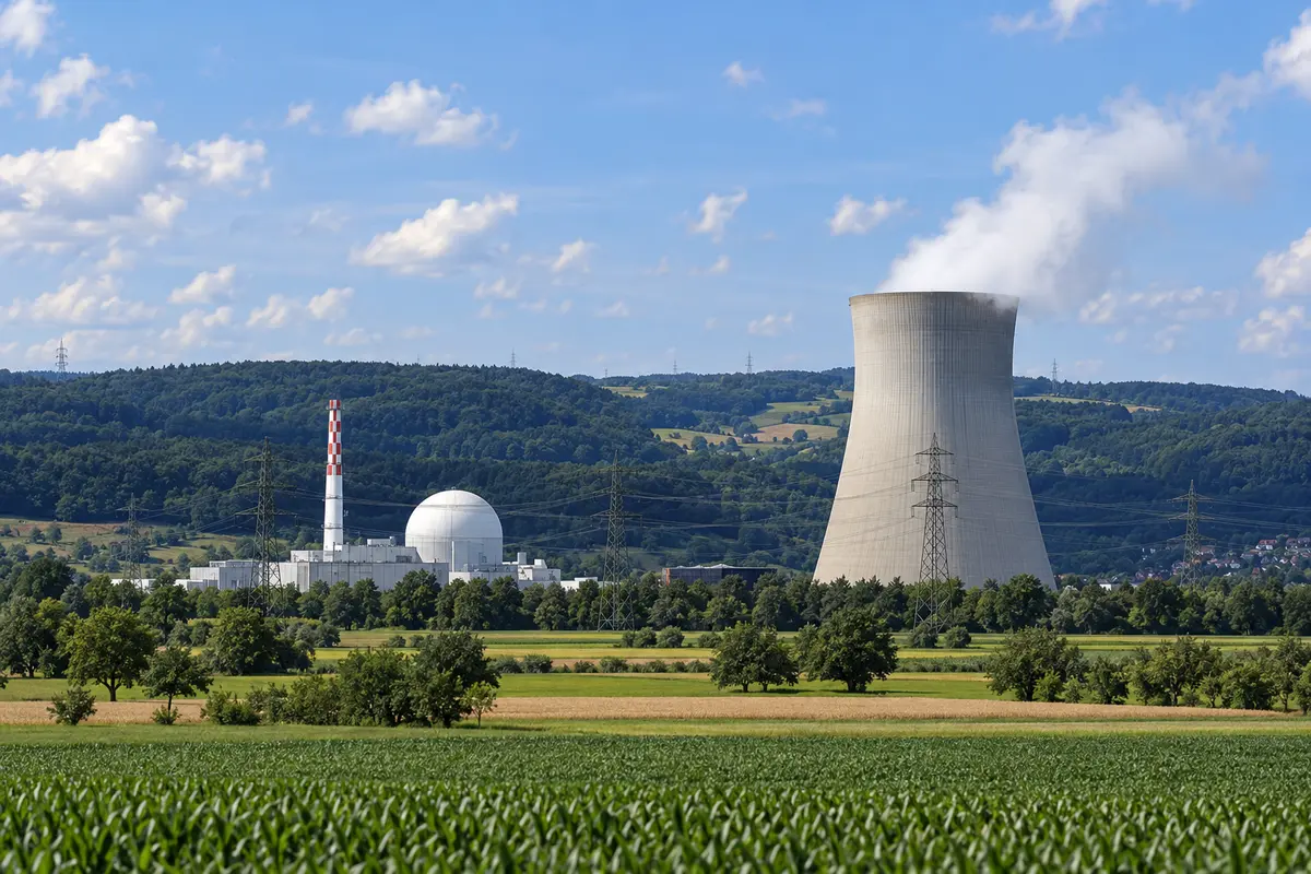 Leibstadt nuclear power plant landscape