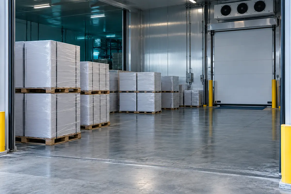 Food cold-storage dispatch area