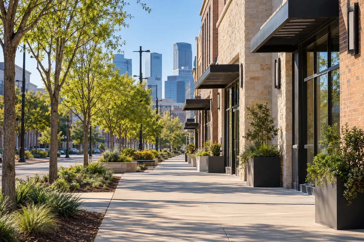 Dallas commercial streetscape