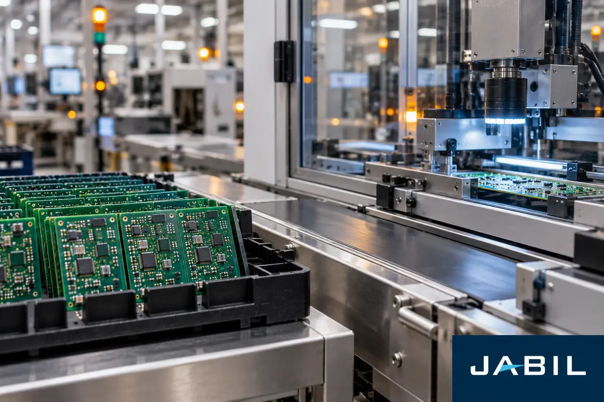Electronics production and Jabil corporate identity