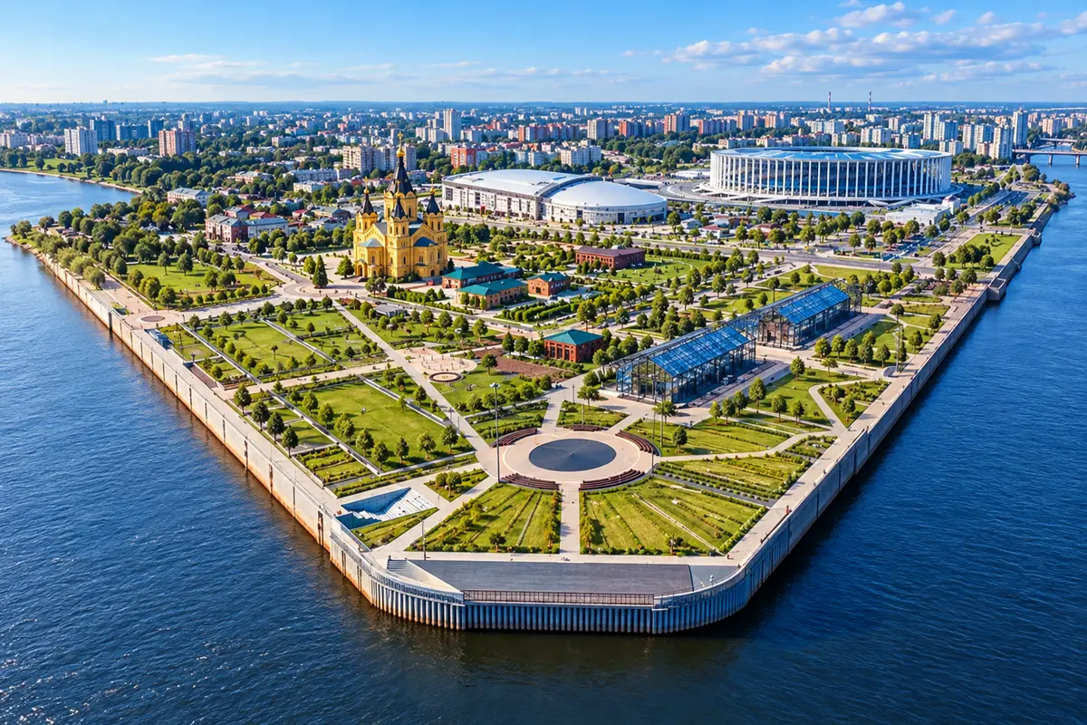 Nizhny Novgorod river confluence